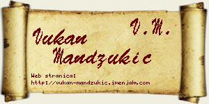 Vukan Mandžukić vizit kartica